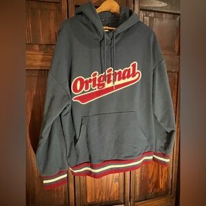 Original Use Dark Blue Hoodie with Red‎ Accents NWT